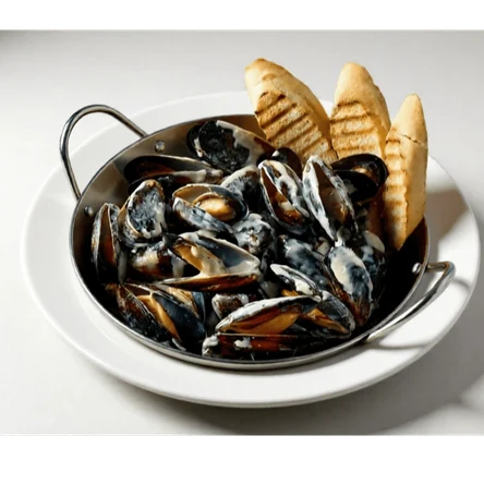 МИДИИ В СЛИВОЧНО-ЧЕСНОЧНОМ СОУСЕ